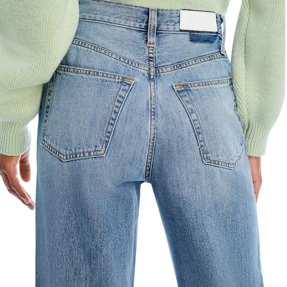 Re/Done Light Blue Flare & Wide Leg Jeans - Picture 3 of 4